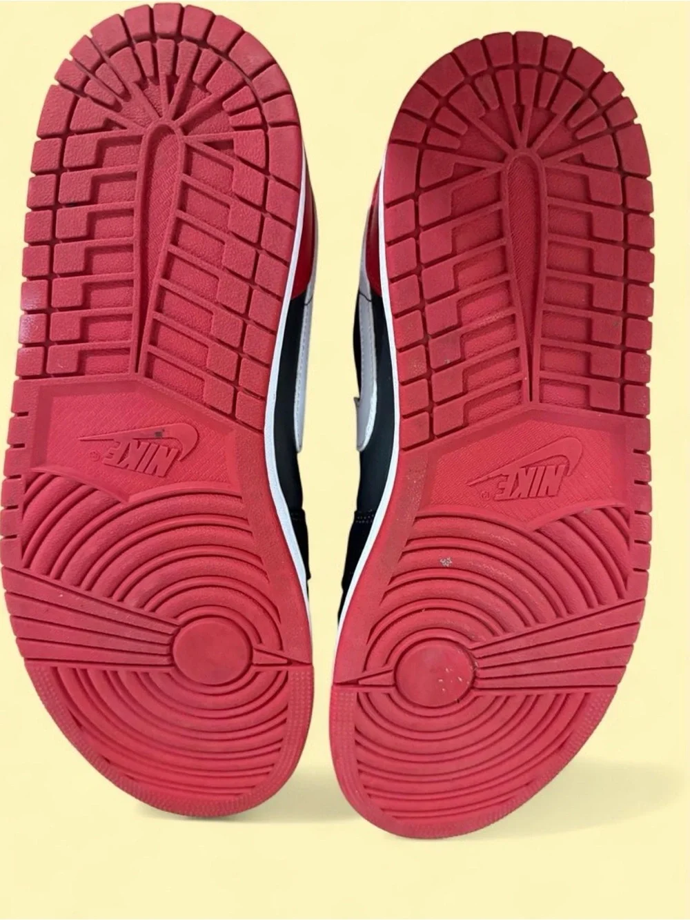 Jordan Low-Top Sneakers in Black and Red NWT